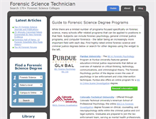 Tablet Screenshot of forensicsciencetechnician.net